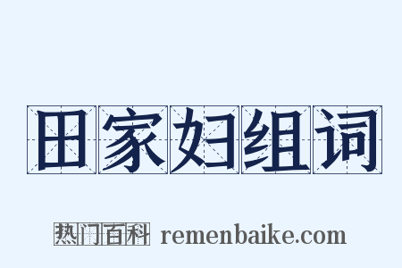 田家妇组词是什么意思的图片